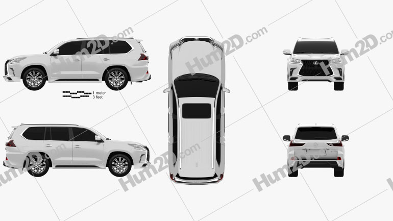 Lexus ClipArt Images and Blueprints for Download in PNG, PSD | Hum2D