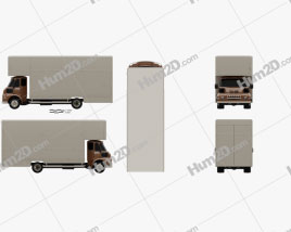 Leyland FG Caminhão Caixa 1968 clipart