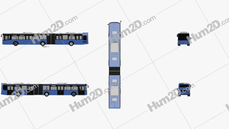 LiAZ 6213-65 Bus 2018 Blueprint