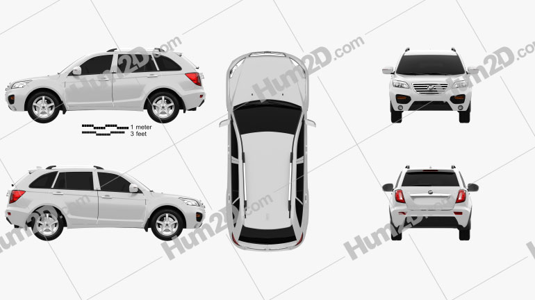 Lifan X60 SUV 2012 car clipart