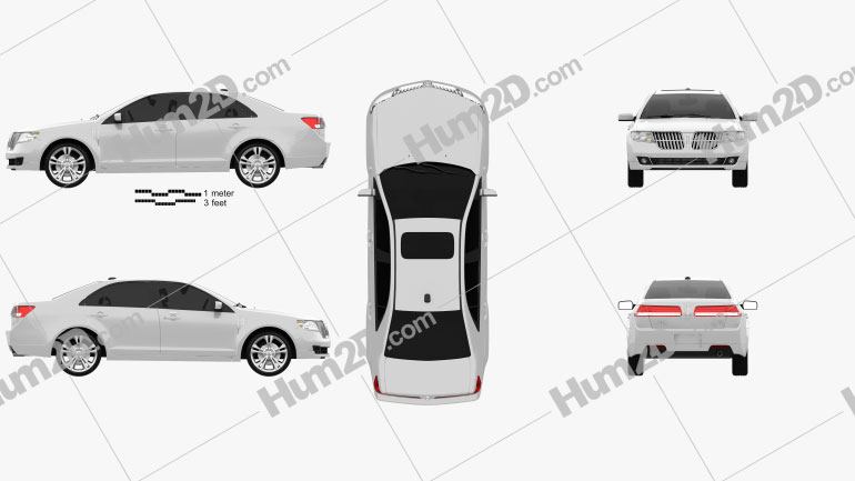 Lincoln MKZ 2012 Clipart Image