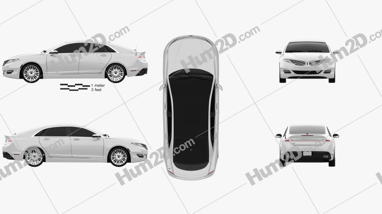 Lincoln MKZ 2013 Clipart Image