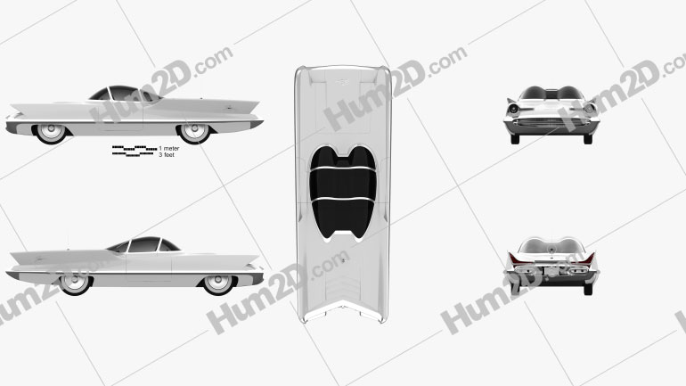 Lincoln Futura 1955 car clipart