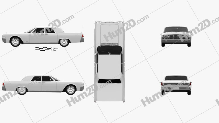 Lincoln Continental sedan 1962 PNG Clipart