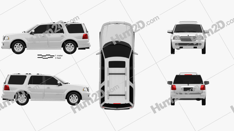 Lincoln Navigator (U228) 2003 car clipart