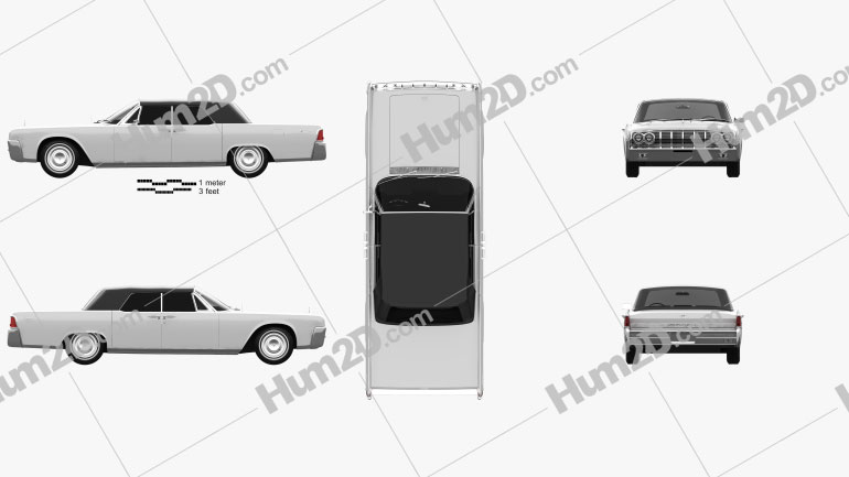 Lincoln Continental convertible 1964 car clipart