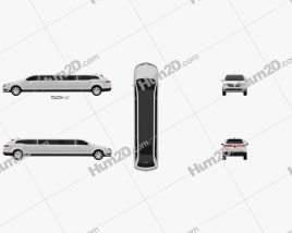 Lincoln MKT Royale Limousine 2012 car clipart