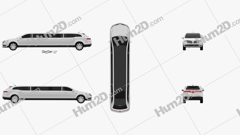 Lincoln MKT Royale Limousine 2012 car clipart