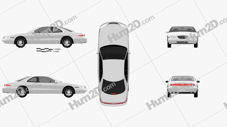 Lincoln Mark 1998 car clipart