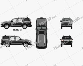 Lincoln Navigator with HQ interior 2007 car clipart