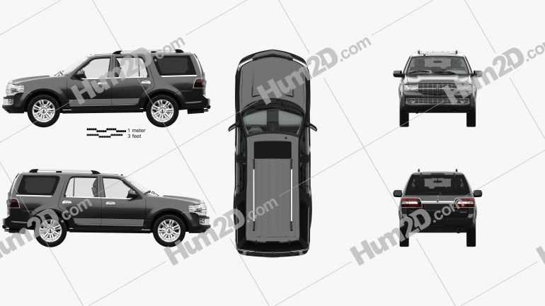 Lincoln Navigator with HQ interior 2007 car clipart