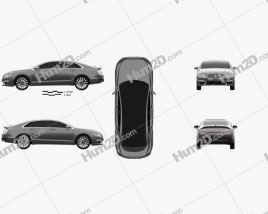 Lincoln MKZ 2017 car clipart