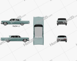 Lincoln Continental Mark IV 1959 car clipart