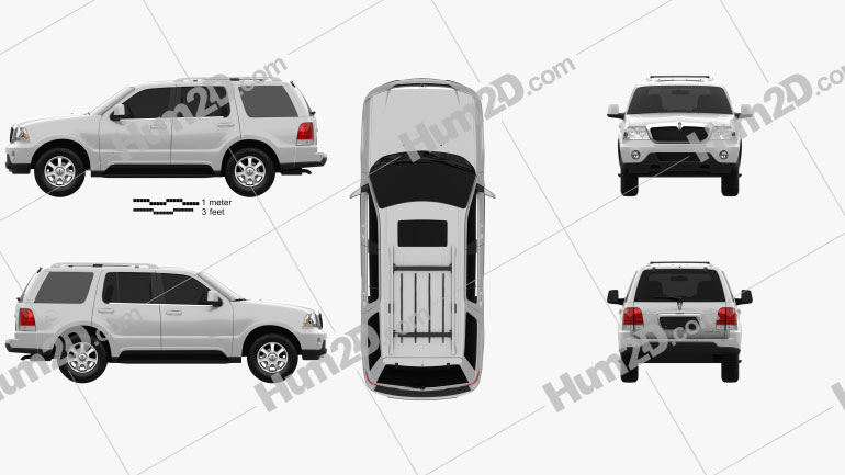 Lincoln SUV ClipArt Images and Blueprints for Download in PNG, PSD