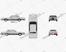 Lincoln Town Car 1989 car clipart