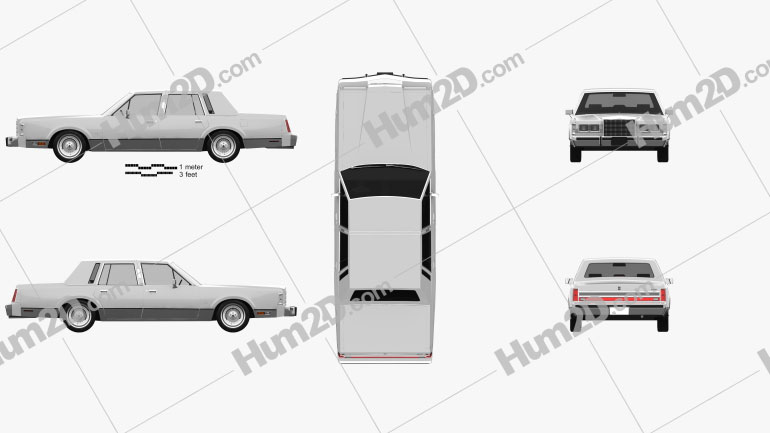 Lincoln Town Car 1989 car clipart