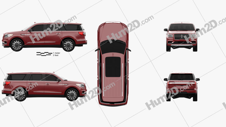 Lincoln Navigator L Select 2017 car clipart