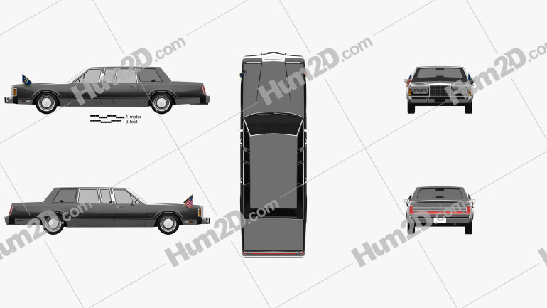 Lincoln Town Car Presidential Limousine 1989 PNG Clipart