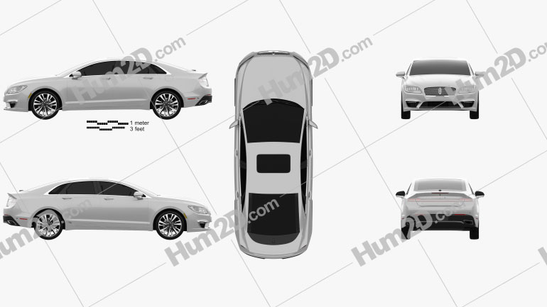 Lincoln MKZ Reserve 2017 car clipart