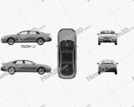 Lincoln MKZ com interior HQ 2017 car clipart