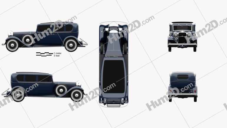 Lincoln KB Limousine 1932 Blueprint