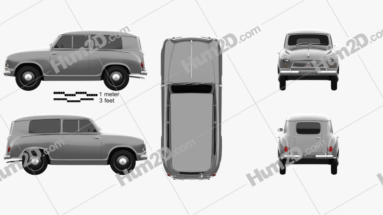 Lloyd LS 400 1953 car clipart