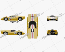 Lola T70 1967 car clipart