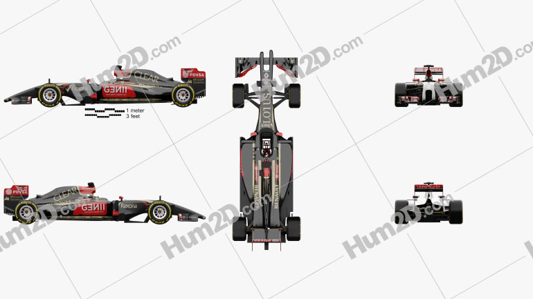 Lotus E22 2014 car clipart