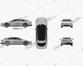 Lucid Air 2016 car clipart