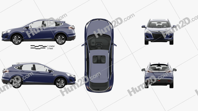 Luxgen U6 Turbo with HQ interior 2013 car clipart