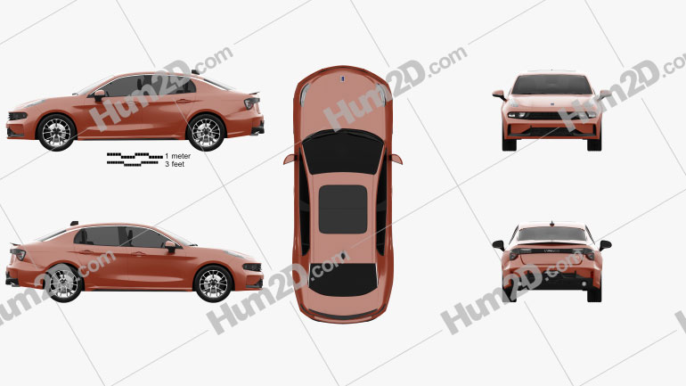 Lynk & Co 03 sedan 2018 car clipart