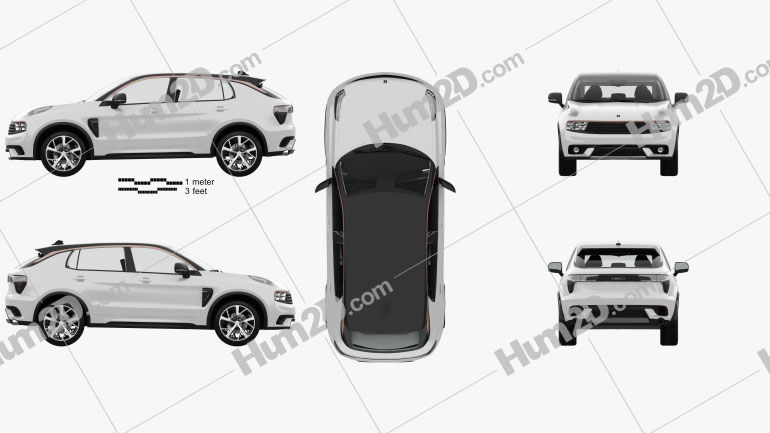 Lynk & Co 01 Sport with HQ interior 2016 car clipart