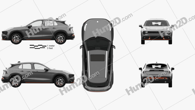 Lynk & Co 02 with HQ interior 2018 car clipart