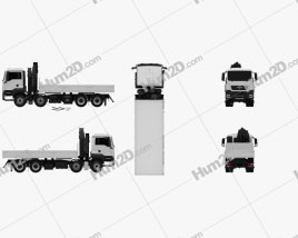 MAN TGS Flatbed Kranwagen 2012 clipart