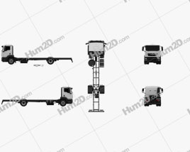MAN TGM Chassis Truck 2-axle 2008 clipart
