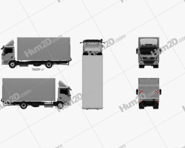 MAN TGL Box Truck 2012 clipart