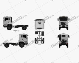 MAN TGS 4×4 L cab Tractor Truck 2007 clipart