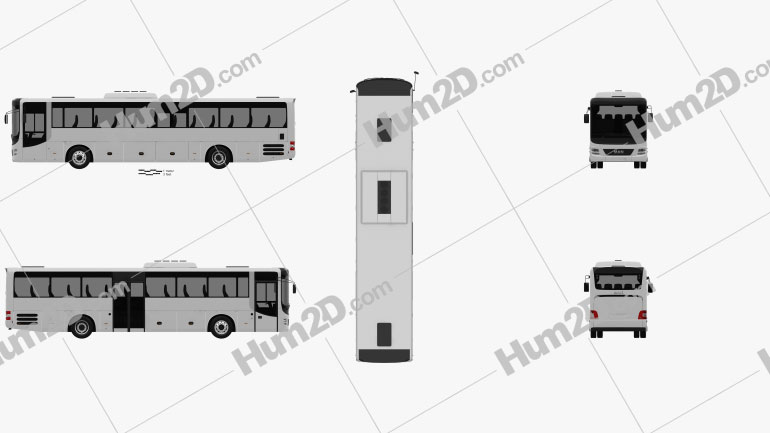 MAN Lion’s Intercity Bus 2015 clipart