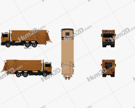 MAN F2000 Garbage Truck 1990 clipart