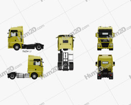MAN TGX Tractor Truck 2-axle with HQ interior 2012 clipart