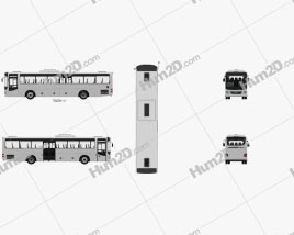 MAN Lion’s Intercity Bus with HQ interior 2015 clipart
