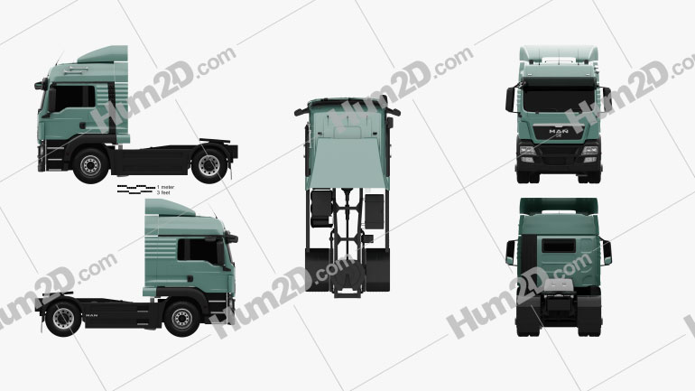 Tractor Truck 2-axle PNG Clipart