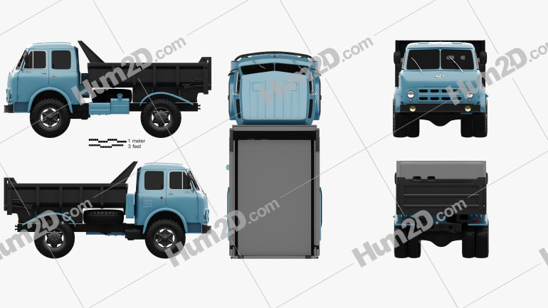 MAZ 503A Caminhão basculante 1970 clipart