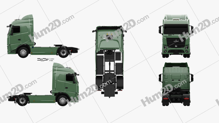 MAZ 5440 M9 Tractor Truck 2015 clipart