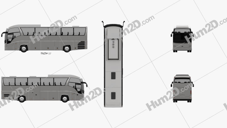 MAZ 251062 Bus 2016 Blueprint