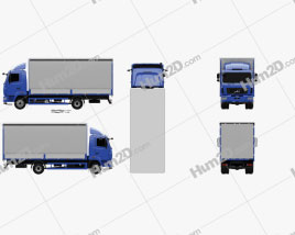 MAZ 4381 Box Truck 2017 clipart