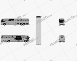 MCI D45 CRT LE Coach Bus 2018 clipart