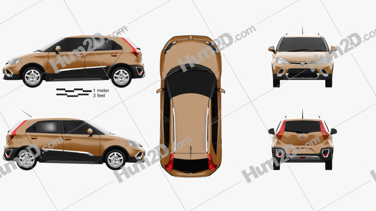 MG 3 Xross 2011 car clipart
