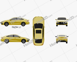 MG 5 2021 car clipart