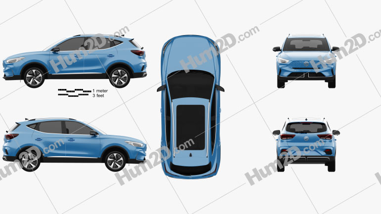 MG ZS EV 2022 car clipart